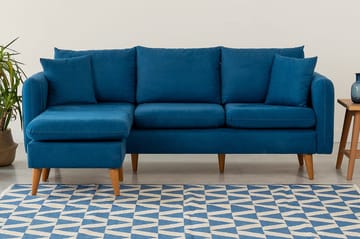 Wardenburg Divansoffa Vänster - Blå - Möbler - Soffa - Divansoffa & schäslongsoffa