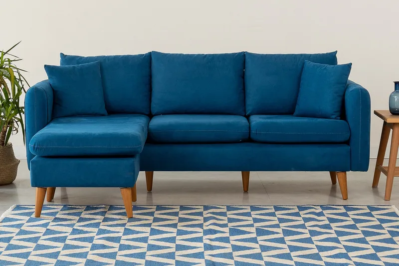 Wardenburg Divansoffa Vänster - Blå - Möbler - Soffa - Divansoffa & schäslongsoffa