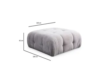 Yvara Soffa med Divan 2-sits - Ljusgrå - Möbler - Soffa - Modulsoffa - Komplett modulsoffa