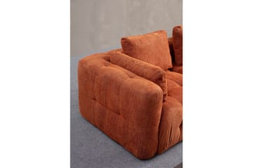 Yvara Soffa med Divan 2-sits - Orange - Möbler - Soffa - Divansoffa & schäslongsoffa - 2 sits soffa med divan