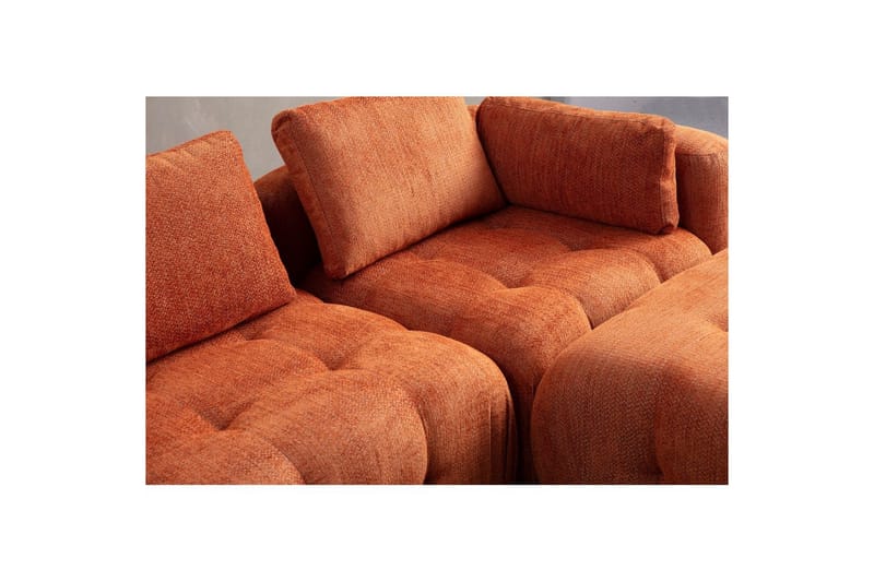 Yvara Soffa med Divan 2-sits - Orange - Möbler - Soffa - Divansoffa & schäslongsoffa - 2 sits soffa med divan