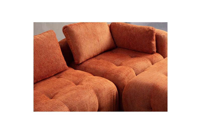 Yvara Soffa med Divan 2-sits - Orange - Möbler - Soffa - Divansoffa & schäslongsoffa - 2 sits soffa med divan
