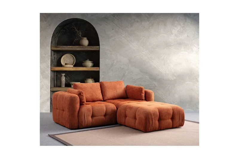 Yvara Soffa med Divan 2-sits, Orange