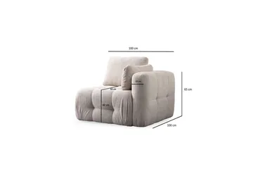 Yvara Soffa med Divan 4-sits - Beige - Möbler - Soffa - Divansoffa & schäslongsoffa - 4 sits soffa med divan