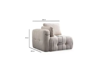 Yvara Soffa med Divan 4-sits - Beige - Möbler - Soffa - Divansoffa & schäslongsoffa - 4 sits soffa med divan