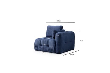 Yvara Soffa med Divan 4-sits - Blå - Möbler - Soffa - Modulsoffa - Komplett modulsoffa