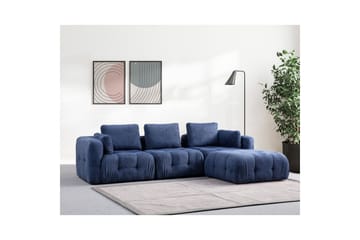 Yvara Soffa med Divan 4-sits - Blå - Möbler - Soffa - Divansoffa & schäslongsoffa - 4 sits soffa med divan