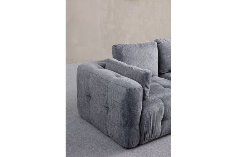 Yvara Soffa med Divan 4-sits - Grå - Möbler - Soffa - Modulsoffa - Komplett modulsoffa