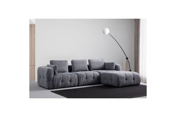 Yvara Soffa med Divan 4-sits - Grå - Möbler - Soffa - Divansoffa & schäslongsoffa - 4 sits soffa med divan