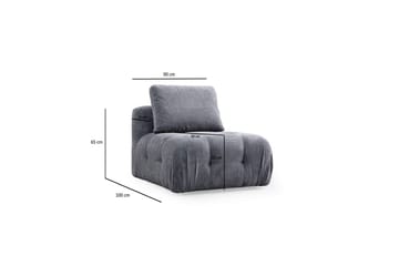 Yvara Soffa med Divan 4-sits - Grå - Möbler - Soffa - Divansoffa & schäslongsoffa - 4 sits soffa med divan