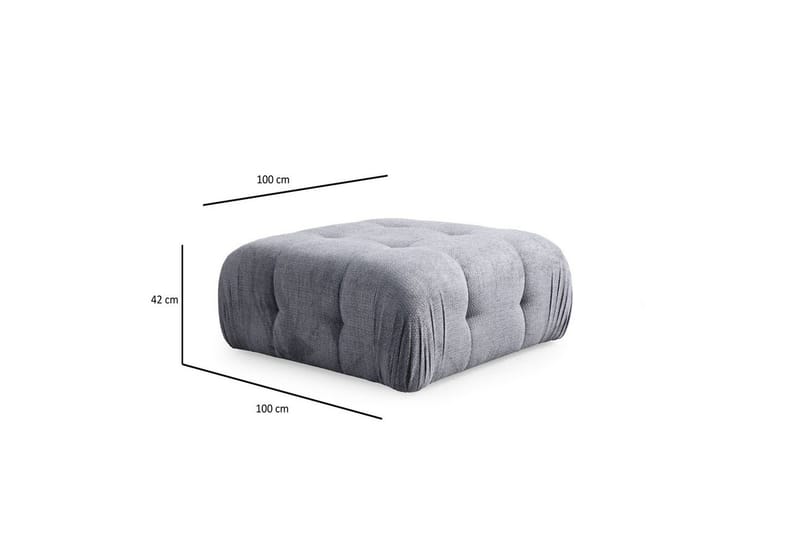 Yvara Soffa med Divan 4-sits - Grå - Möbler - Soffa - Modulsoffa - Komplett modulsoffa