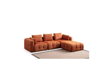 Yvara Soffa med Divan 4-sits - Orange - Möbler - Soffa - Modulsoffa - Komplett modulsoffa