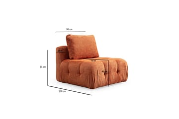Yvara Soffa med Divan 4-sits - Orange - Möbler - Soffa - Divansoffa & schäslongsoffa - 4 sits soffa med divan