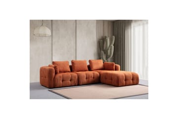 Yvara Soffa med Divan 4-sits - Orange - Möbler - Soffa - Divansoffa & schäslongsoffa - 4 sits soffa med divan