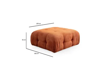 Yvara Soffa med Divan 4-sits - Orange - Möbler - Soffa - Divansoffa & schäslongsoffa - 4 sits soffa med divan