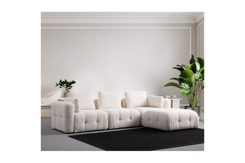 Yvara Soffa med Divan 4-sits - Vit - Möbler - Soffa - Modulsoffa - Komplett modulsoffa