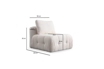 Yvara Soffa med Divan 4-sits - Vit - Möbler - Soffa - Modulsoffa - Komplett modulsoffa