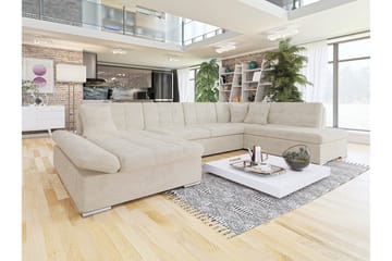 Zumar Soffa med Divan och Schäslong 4-sits - Beige - Möbler - Soffa - Divansoffa & schäslongsoffa - 4 sits soffa med divan