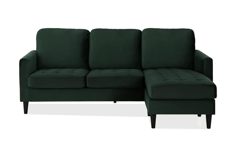Divansoffa Strummer Grön - 3 sits soffa med divan - Divansoffa & schäslongsoffa