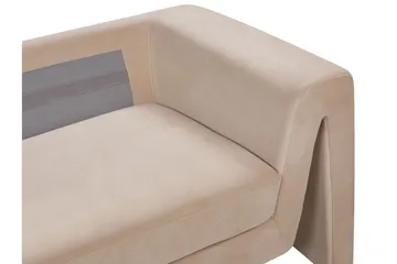 Durran Soffa 3-sits - Beige/Svart - Möbler - Soffa - Sammetssoffa