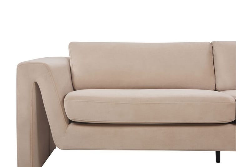 Durran Soffa 3-sits - Beige/Svart - Möbler - Soffa - Sammetssoffa