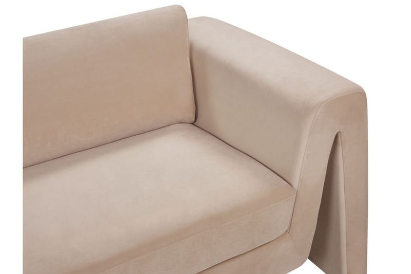 Durran Soffa 3-sits - Beige/Svart - Möbler - Soffa - Sammetssoffa