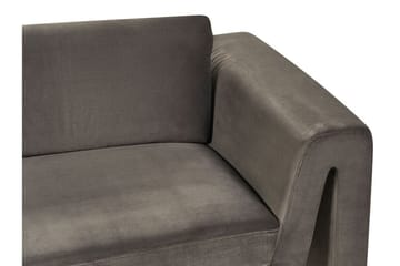 Durran Soffa 3-sits - Grå/Svart - Möbler - Soffa - Sammetssoffa