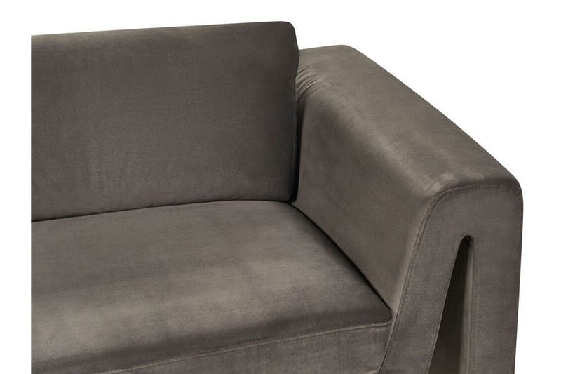 Durran Soffa 3-sits - Grå/Svart - Möbler - Soffa - Sammetssoffa