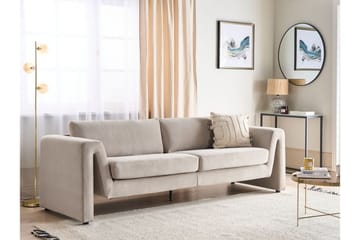 Durran Soffa 3-sits - Taupe/Svart - Möbler - Soffa - Sammetssoffa