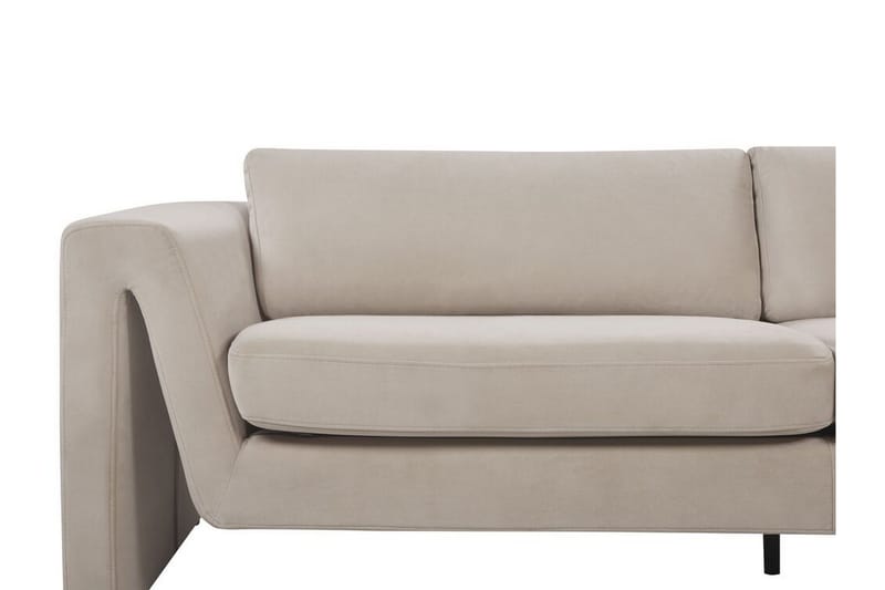 Durran Soffa 3-sits - Taupe/Svart - Möbler - Soffa - Sammetssoffa