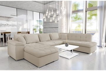 Dynir Soffa med Divan och Schäslong 4-sits - Beige - Möbler - Soffa - Divansoffa & schäslongsoffa - 4 sits soffa med divan