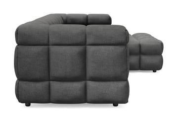 Elise 3-sits Bubblig Soffa med Divan Höger - Mörkgrå - Möbler - Soffa - Divansoffa & schäslongsoffa - 4 sits soffa med divan