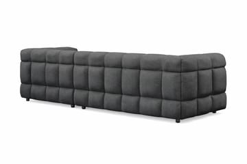 Elise 3-sits Bubblig Soffa med Divan Höger - Mörkgrå - Möbler - Soffa - Divansoffa & schäslongsoffa - 4 sits soffa med divan