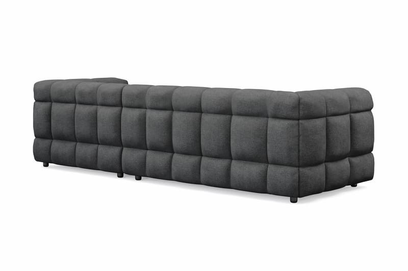 Elise 3-sits Bubblig Soffa med Divan Höger - Mörkgrå - Möbler - Soffa - Divansoffa & schäslongsoffa - 4 sits soffa med divan