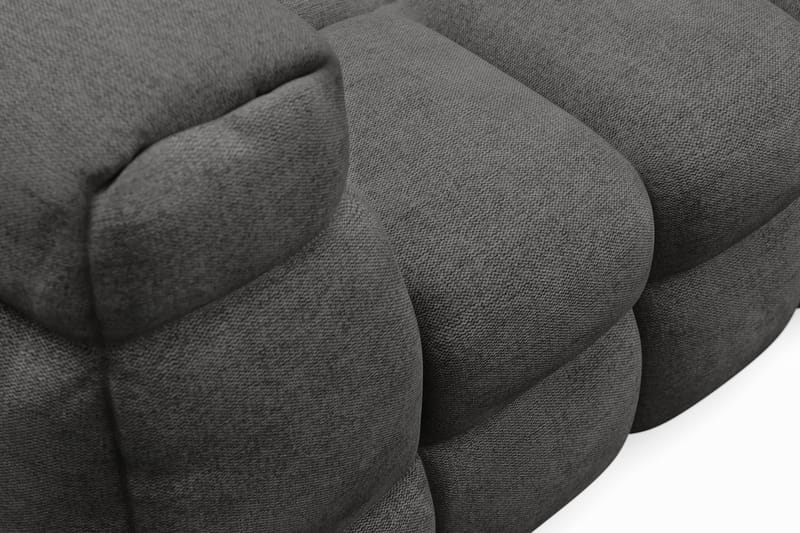Elise 3-sits Bubblig Soffa med Divan Höger - Mörkgrå - Möbler - Soffa - Divansoffa & schäslongsoffa - 4 sits soffa med divan