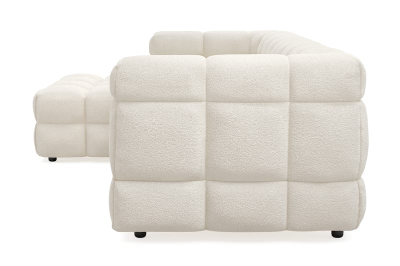 Elise 3-sits Bubblig Soffa med Divan Vänster - Beige Teddy - Möbler - Soffa - Divansoffa & schäslongsoffa - 4 sits soffa med divan