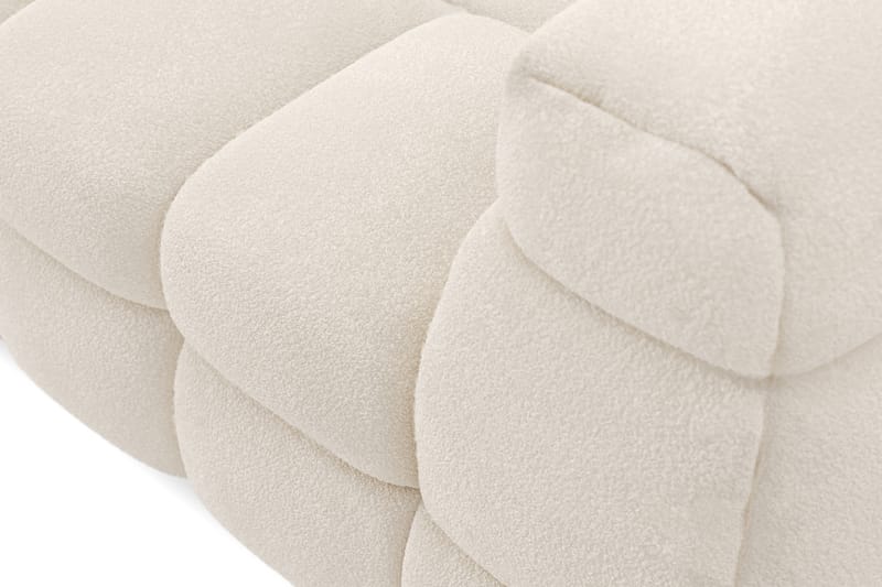 Elise 3-sits Bubblig Soffa med Divan Vänster - Beige Teddy - Möbler - Soffa - Divansoffa & schäslongsoffa - 4 sits soffa med divan