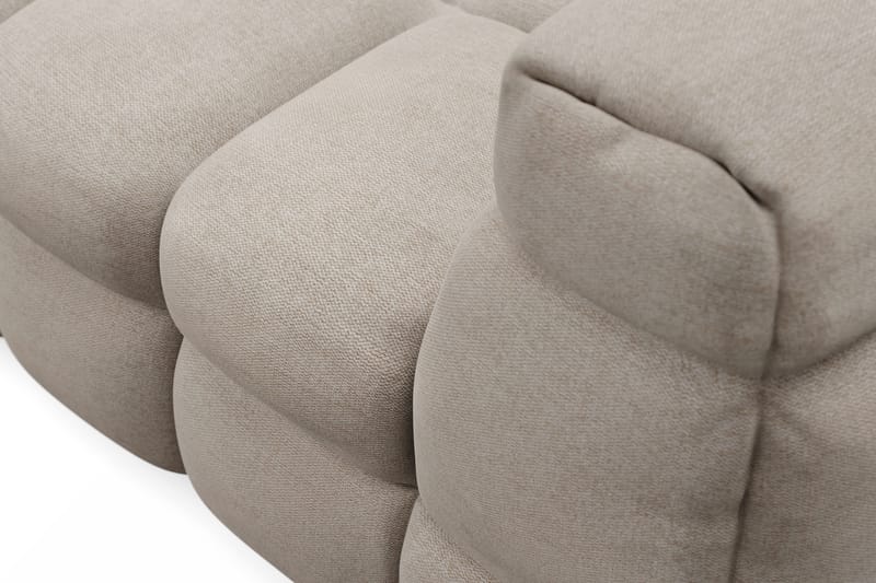 Elise 3-sits Bubblig Soffa med Divan Vänster - Beige - Möbler - Soffa - Divansoffa & schäslongsoffa - 4 sits soffa med divan