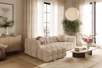 Elise 3-sits Bubblig Soffa med Divan Vänster - Beige - Möbler - Soffa - Divansoffa & schäslongsoffa - 4 sits soffa med divan