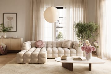 Elise 3-sits Bubblig Soffa med Divan Vänster - Beige - Möbler - Soffa - Divansoffa & schäslongsoffa - 4 sits soffa med divan