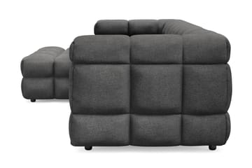 Elise 3-sits Bubblig Soffa med Divan Vänster - Mörkgrå - Möbler - Soffa - Divansoffa & schäslongsoffa - 4 sits soffa med divan