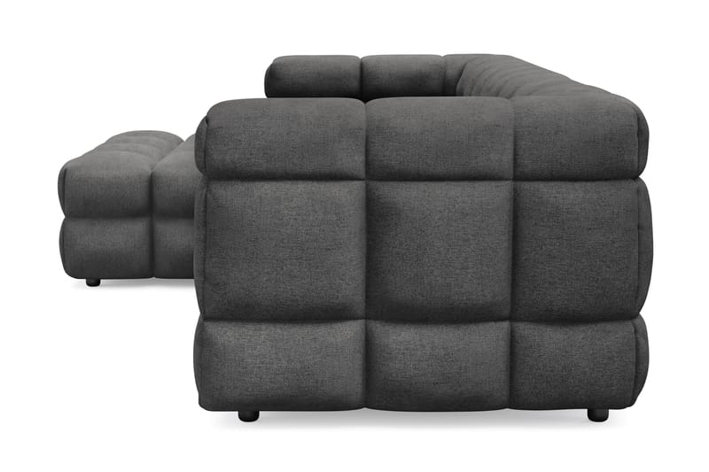 Elise 3-sits Bubblig Soffa med Divan Vänster - Mörkgrå - Möbler - Soffa - Divansoffa & schäslongsoffa - 4 sits soffa med divan
