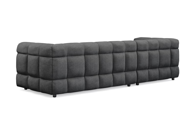 Elise 3-sits Bubblig Soffa med Divan Vänster - Mörkgrå - Möbler - Soffa - Divansoffa & schäslongsoffa - 4 sits soffa med divan