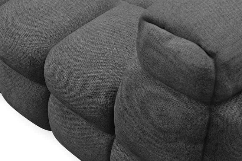Elise 3-sits Bubblig Soffa med Divan Vänster - Mörkgrå - Möbler - Soffa - Divansoffa & schäslongsoffa - 4 sits soffa med divan