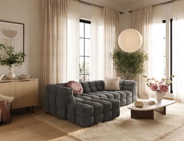 Elise 3-sits Bubblig Soffa med Divan Vänster - Mörkgrå - Möbler - Soffa - Divansoffa & schäslongsoffa - 4 sits soffa med divan