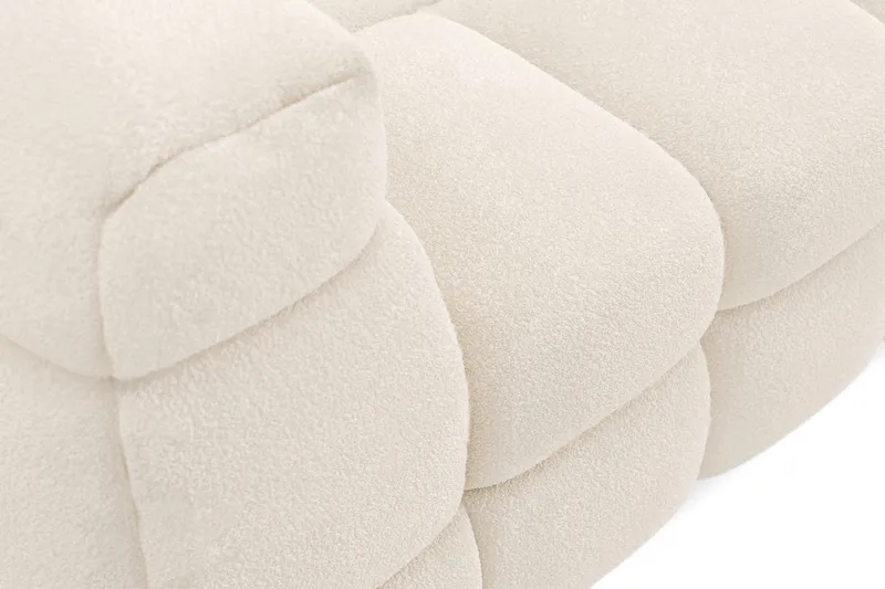 Elise 4-sits Bubblig Soffa med Divan Höger - Beige - Möbler - Soffa - Divansoffa & schäslongsoffa - 4 sits soffa med divan
