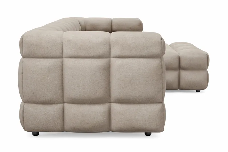 Elise 4-sits Bubblig Soffa med Divan Höger - Beige - Möbler - Soffa - Divansoffa & schäslongsoffa - 4 sits soffa med divan