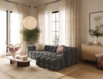 Elise 4-sits Bubblig Soffa med Divan Höger - Mörkgrå - Möbler - Soffa - Divansoffa & schäslongsoffa - 4 sits soffa med divan