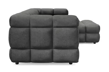 Elise 4-sits Bubblig Soffa med Divan Höger - Mörkgrå - Möbler - Soffa - Divansoffa & schäslongsoffa - 4 sits soffa med divan