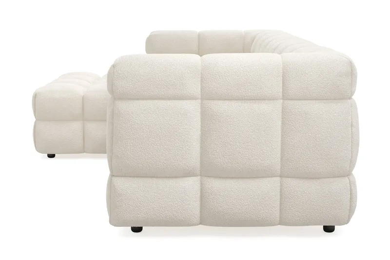 Elise 4-sits Bubblig Soffa med Divan Vänster - Beige - Möbler - Soffa - Divansoffa & schäslongsoffa - 4 sits soffa med divan